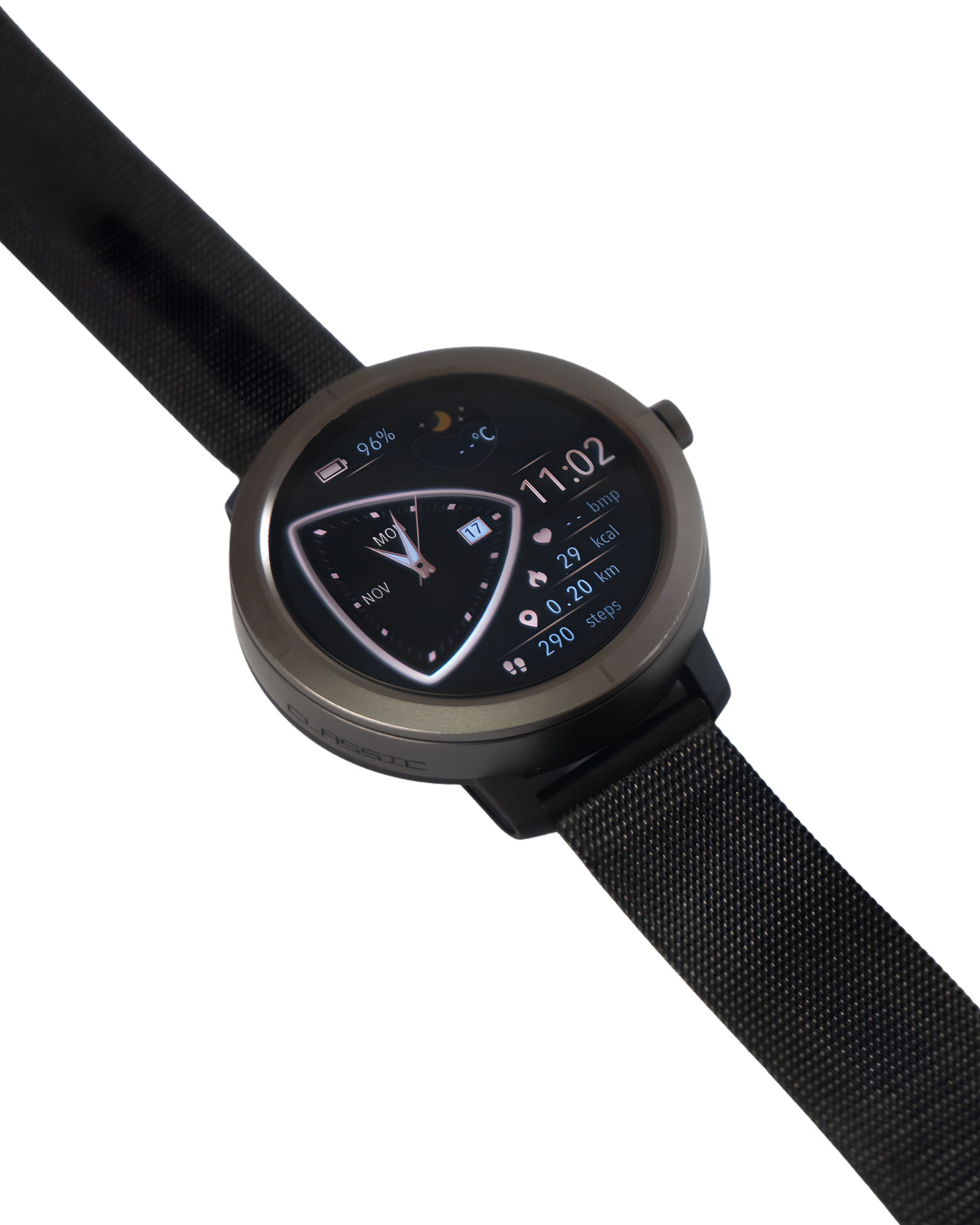 Pulseira malha metálica Grafite